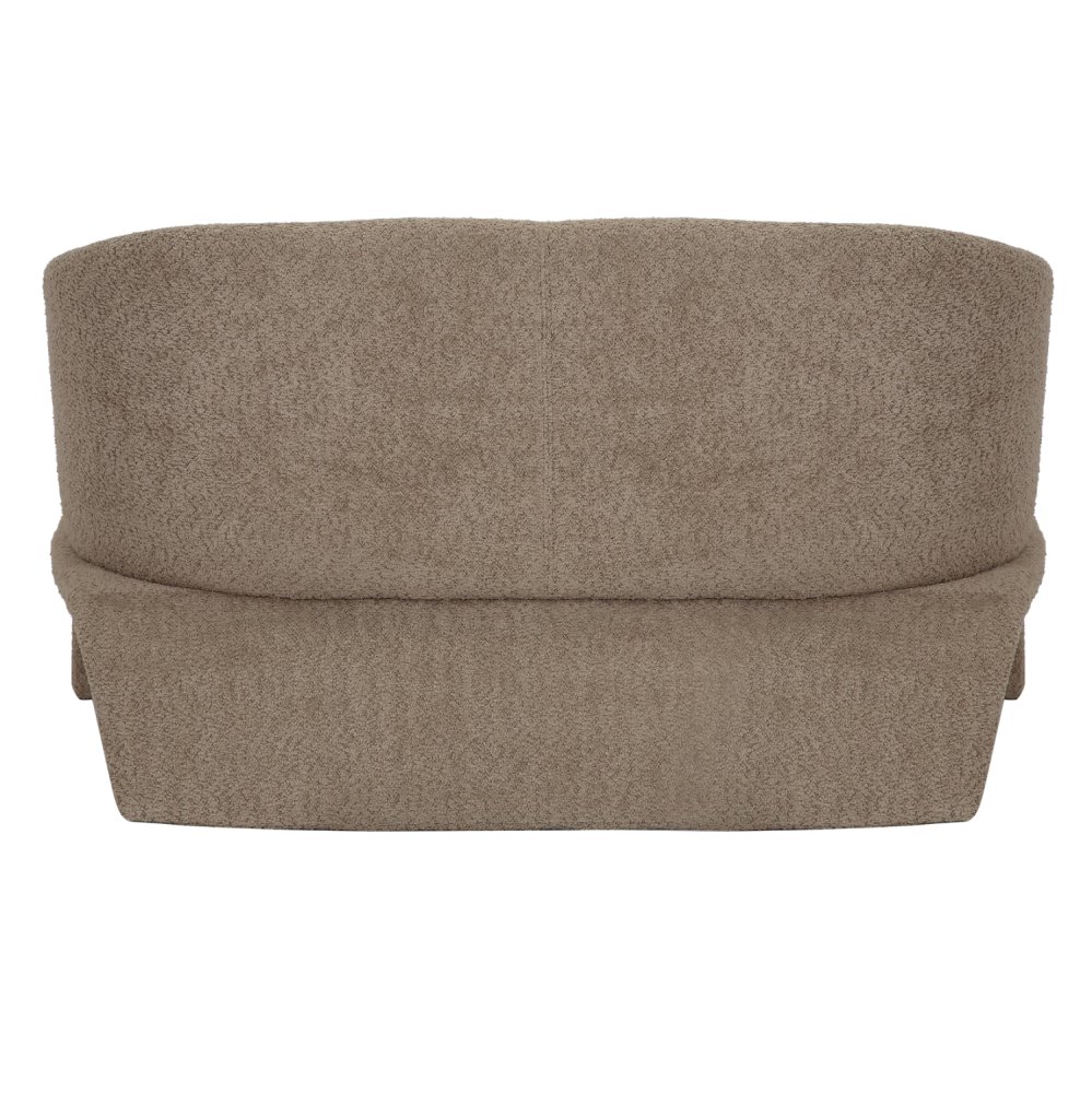 SOFA 2-SITZER BEIGER STOFF-METALLGESTELL 128x72x74Hcm