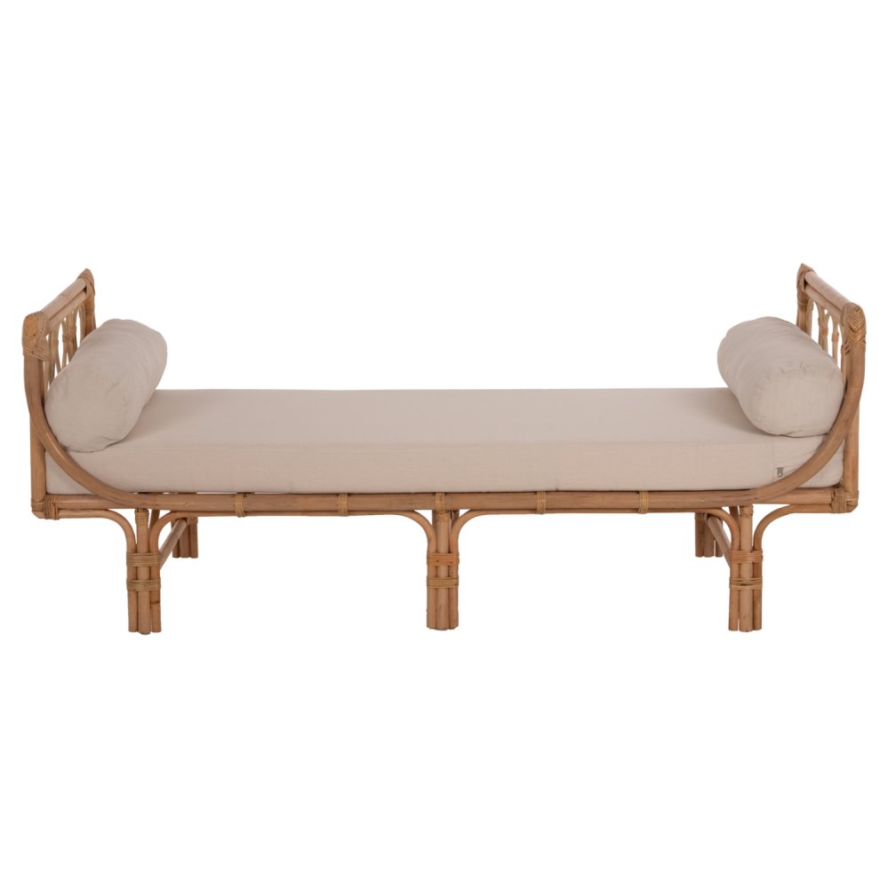 OUTDOOR-SOFAS CHARMELLA NATURRATTAN-BEIGE KISSEN 187x69x76Ycm