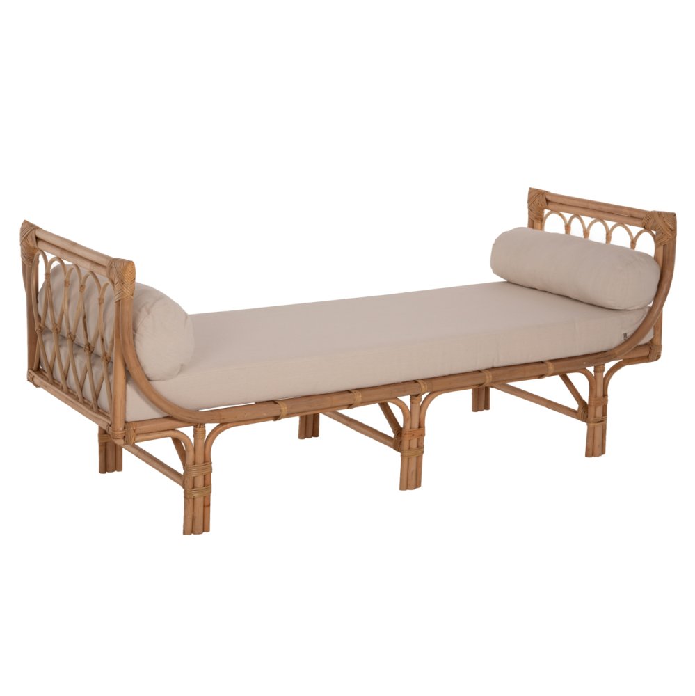 OUTDOOR-SOFAS CHARMELLA NATURRATTAN-BEIGE KISSEN 187x69x76Ycm