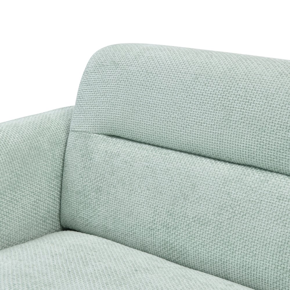 WENDBARES ECKSOFA FLYER, MINZ FARBE STOFF, HOHE BEINE AUS METALL, 285 x 86 – 172 x 74 Hcm