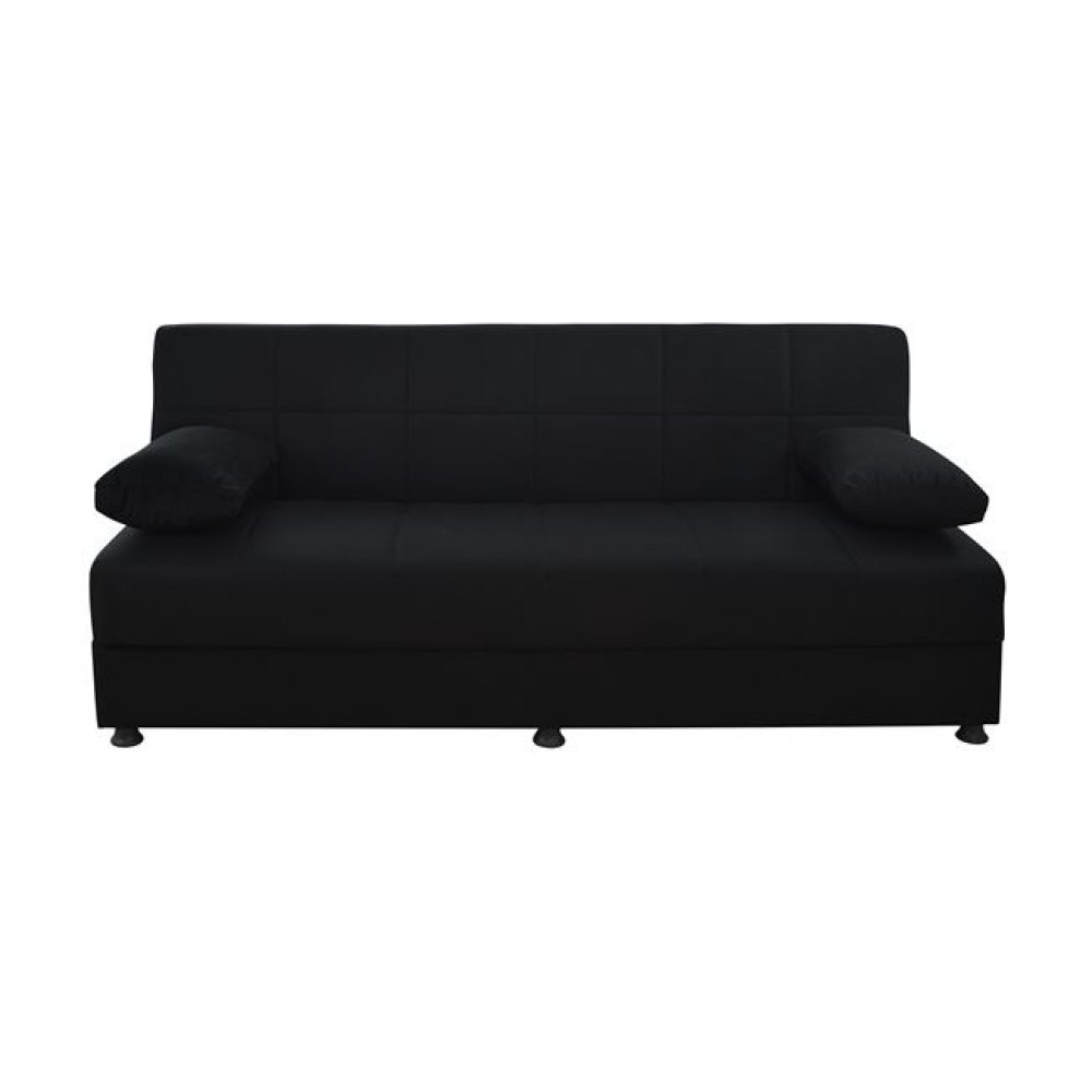 3-Sitzer Schlaf-Sofa EGE mit Stauraum | In Schwarz