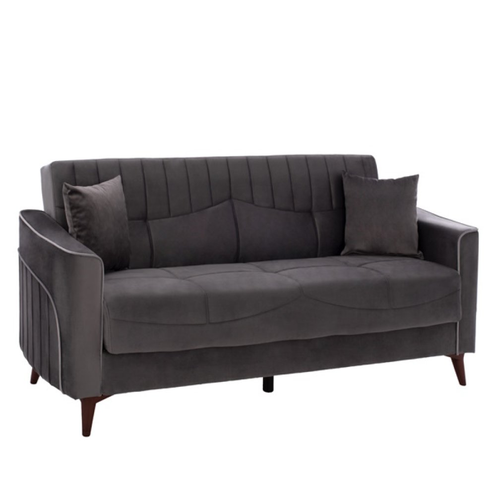 SCHLAFSOFA "PORTMAN" 2-SITZER IN GRAU 140x80x87 cm
