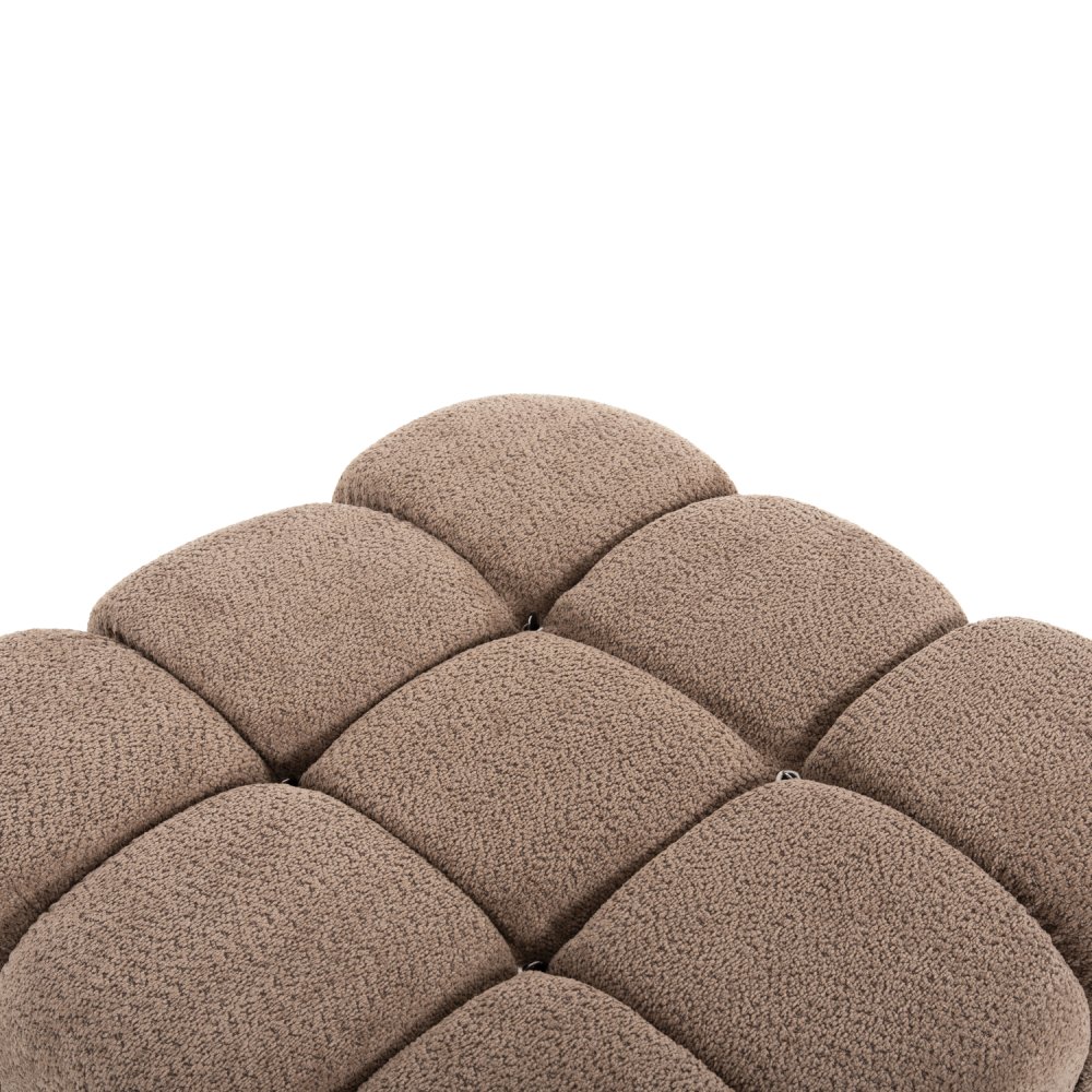 POLYMORPHES SOFA SHIFTER, STRUKTURIERTER STOFF IN HELLBRAUN, 290 x 196 x 76 cm
