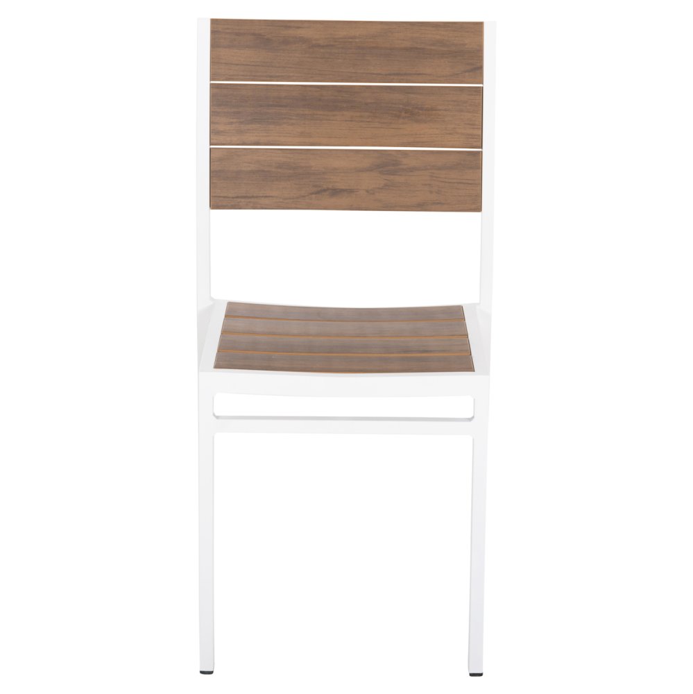ALUMINIUMSTUHL WEISS MIT POLYWOOD 46x52x86Hcm