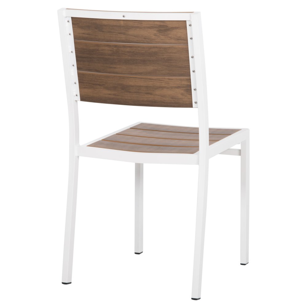 ALUMINIUMSTUHL WEISS MIT POLYWOOD 46x52x86Hcm