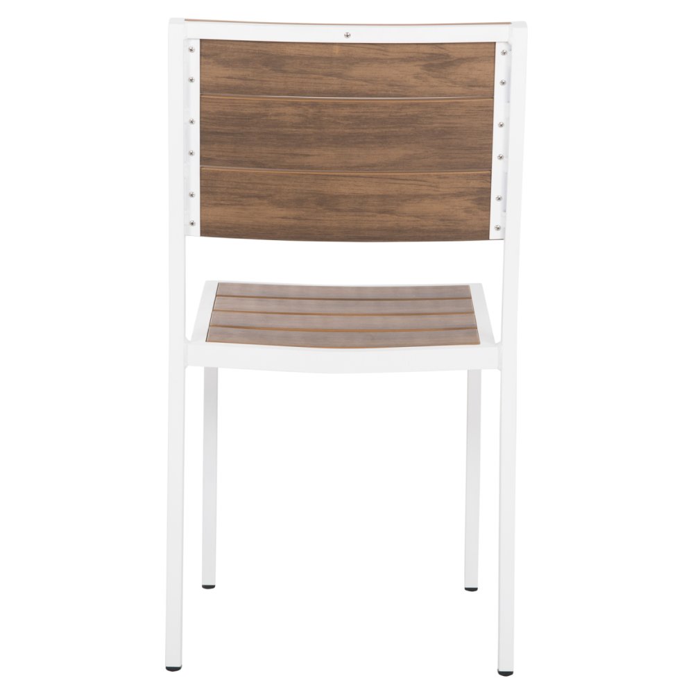 ALUMINIUMSTUHL WEISS MIT POLYWOOD 46x52x86Hcm