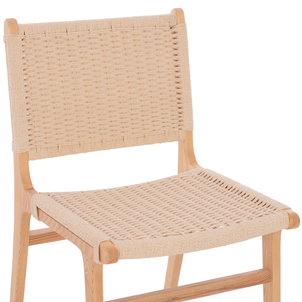 CHAIR IGNACIO RUBBERWOOD KNITTED NATURAL ROPE 50X60X87H