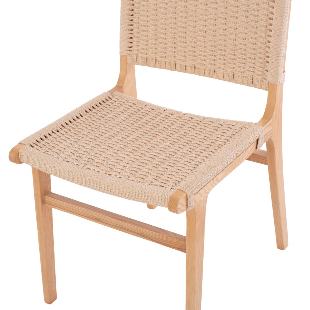 CHAIR IGNACIO RUBBERWOOD KNITTED NATURAL ROPE 50X60X87H