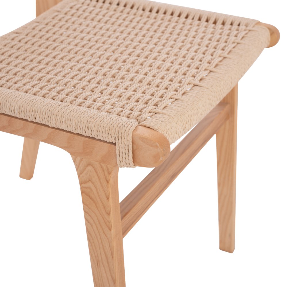 CHAIR IGNACIO RUBBERWOOD KNITTED NATURAL ROPE 50X60X87H