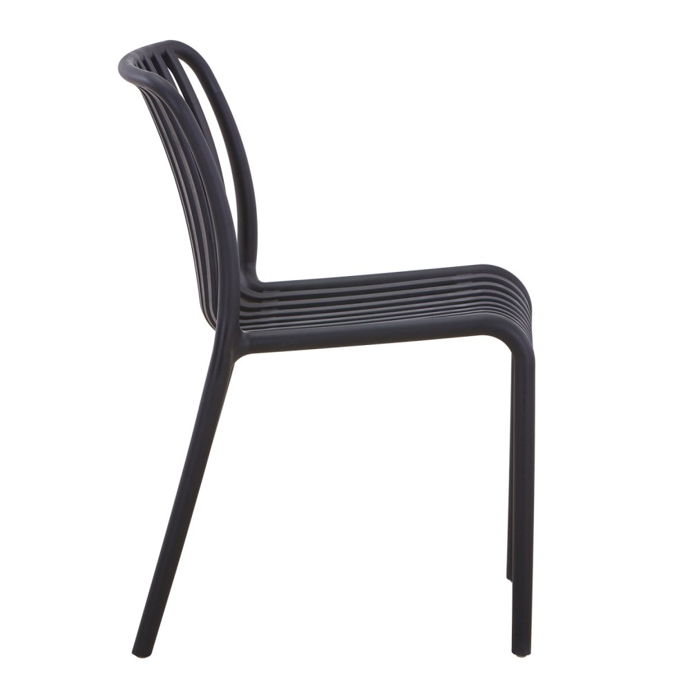 STUHL OUTDOOR CONVEE POLYPROPYLEN IN SCHWARZ 52,5x44,5x79Hcm