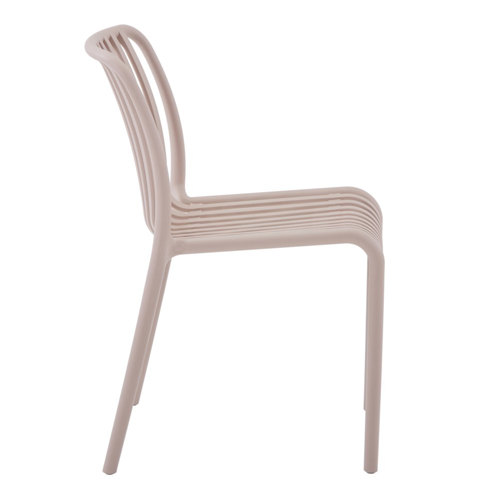 STUHL OUTDOOR CONVEE POLYPROPYLEN IN CAPPUCCINO 52,5x44,5x79Hcm