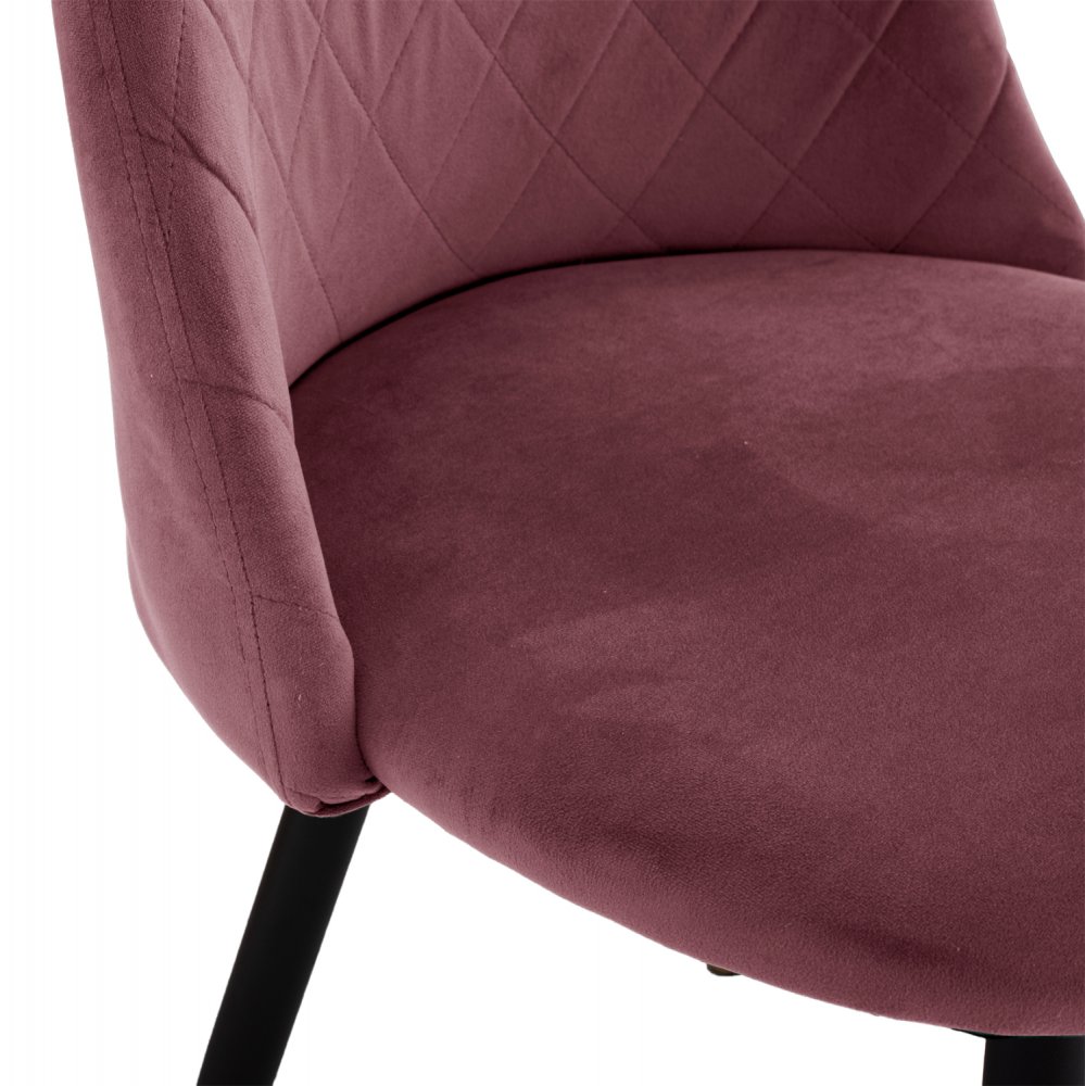 STUHL AUS SAMT "SHAILY" 48x49x87 CM IN ROSE