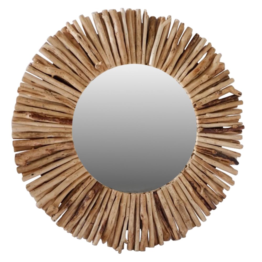 WANDSPIEGEL TREIBHOLZ NATURFARBE 60X5X60H