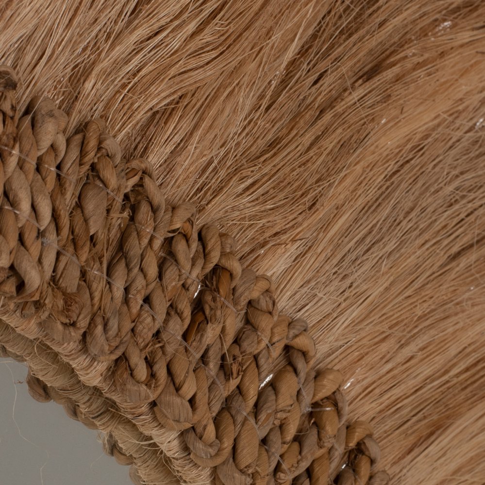 SPIEGEL RUND MIT ABACA-RAHMEN NATURFARBE 90x4,5x90Hcm