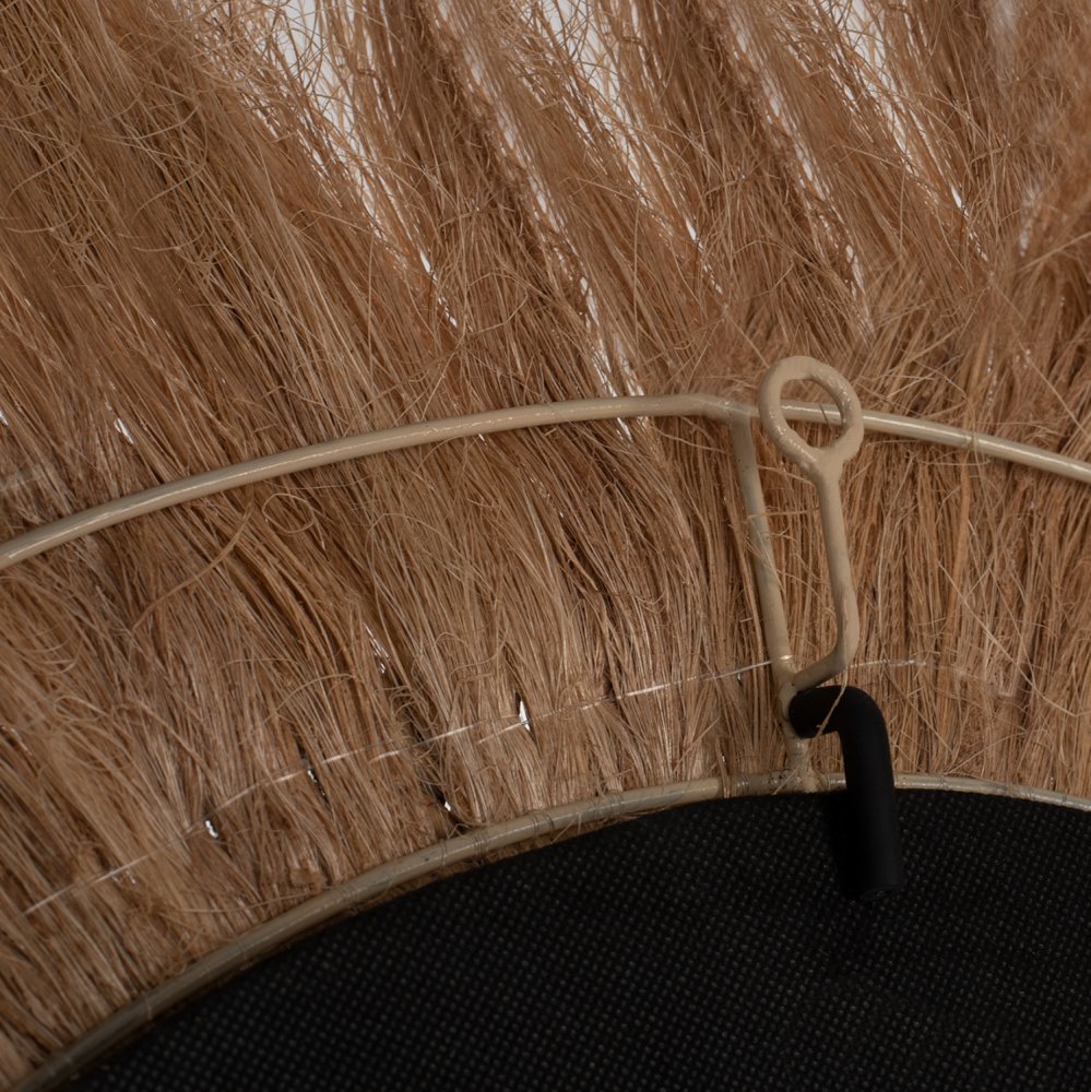 SPIEGEL RUND MIT ABACA-RAHMEN NATURFARBE 90x4,5x90Hcm