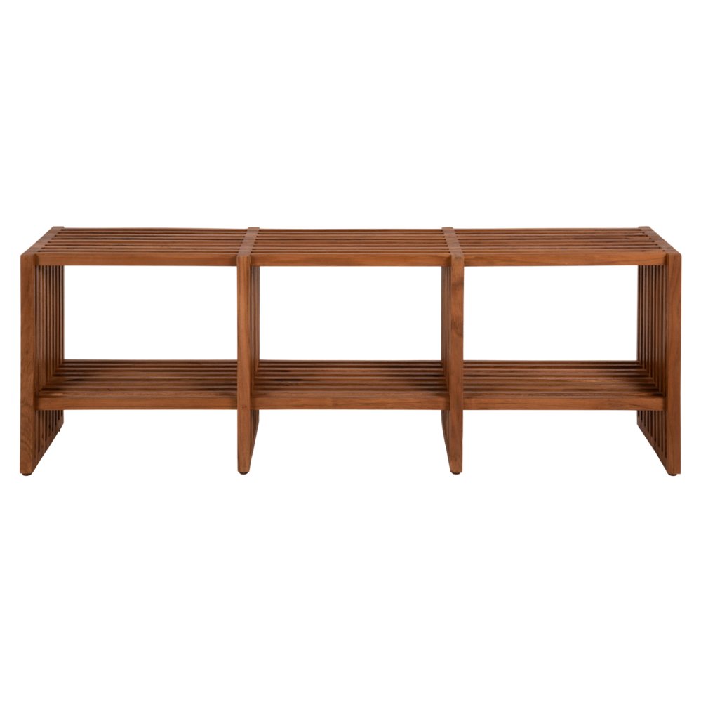 KONSOLE MASSIVES TEAKHOLZ IN NATÜRLICHER FARBE 130x29,5x46H cm