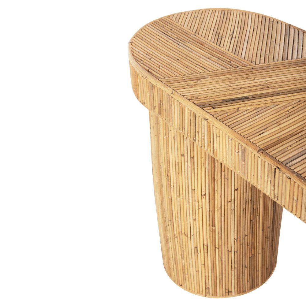 GATSBY OVALE KONSOLE NATÜRLICHES RATTAN IN NATÜRLICHER FARBE 110x45x74,5cm