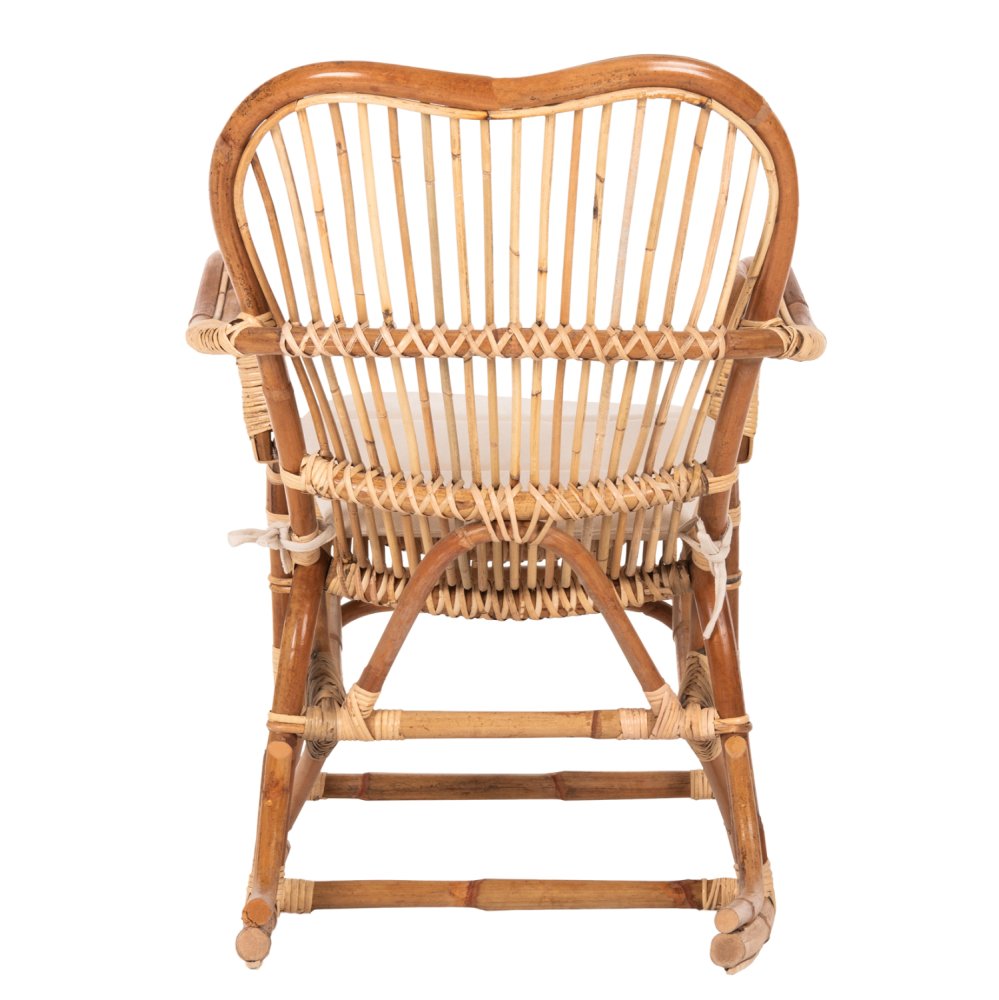ROCKING RATTAN ARMCHAIR SANTA FE WITH SEAT CUSHION 60x103x90cm