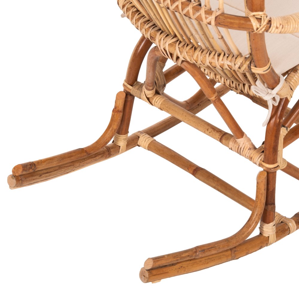 ROCKING RATTAN ARMCHAIR SANTA FE WITH SEAT CUSHION 60x103x90cm