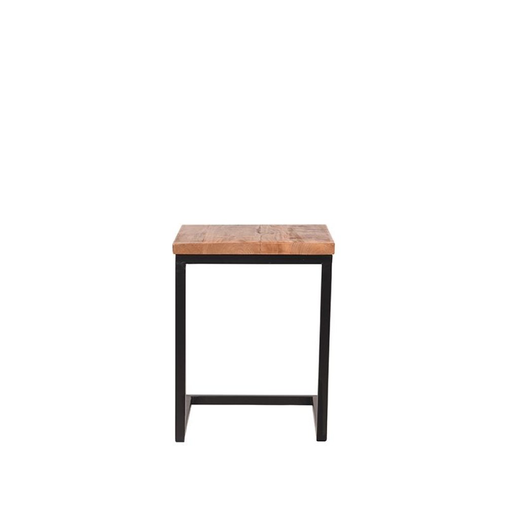 Laptoptisch VINTAGE aus massiven Mangoholz 40x40x50 cm | Baumstamm Möbel