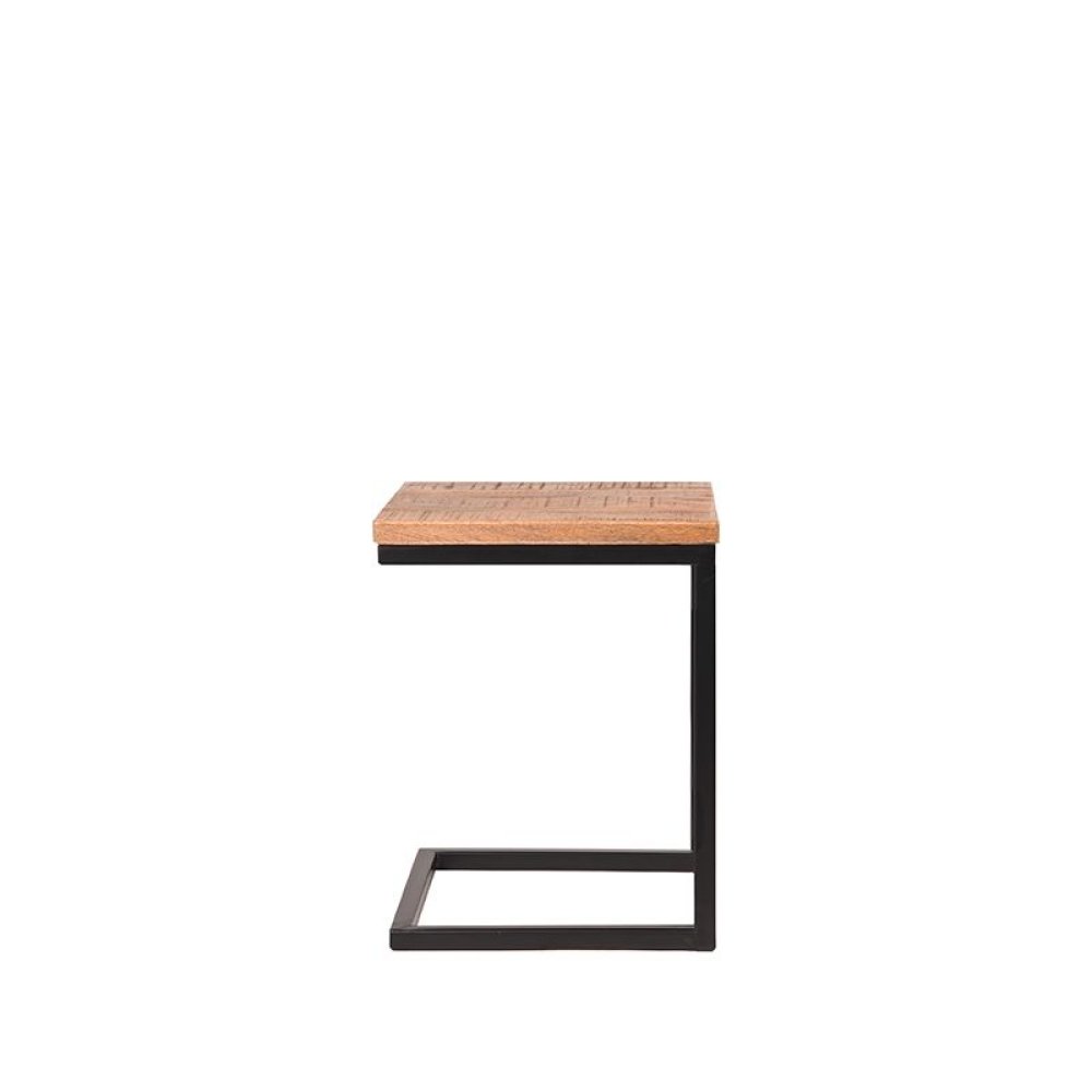 Laptoptisch VINTAGE aus massiven Mangoholz 40x40x50 cm | Baumstamm Möbel
