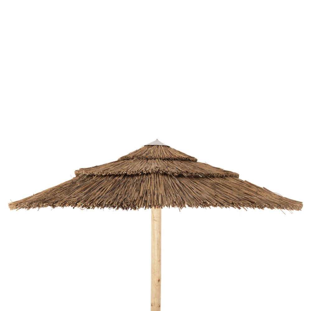 REGENSCHIRM AUS KIEFERNHOLZ UND SCHILD - 3 STUFEN - ROBUSTE BELASTUNG - 275 H cm