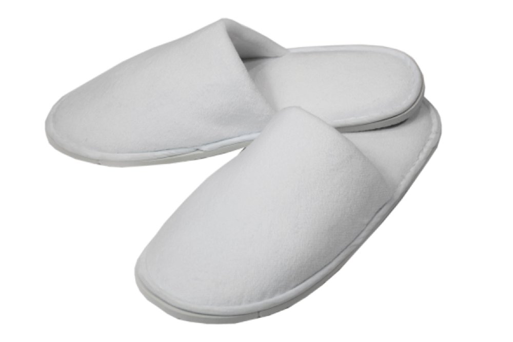 HS 041 Geschlossener, rutschfester Slipper aus Polyterry