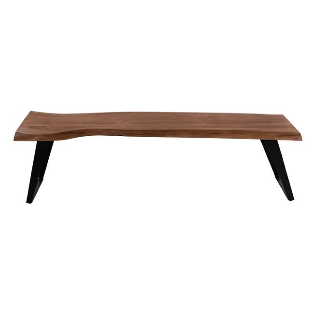 Sitzbank aus massivem Akazienholz 177x40x46,5 cm