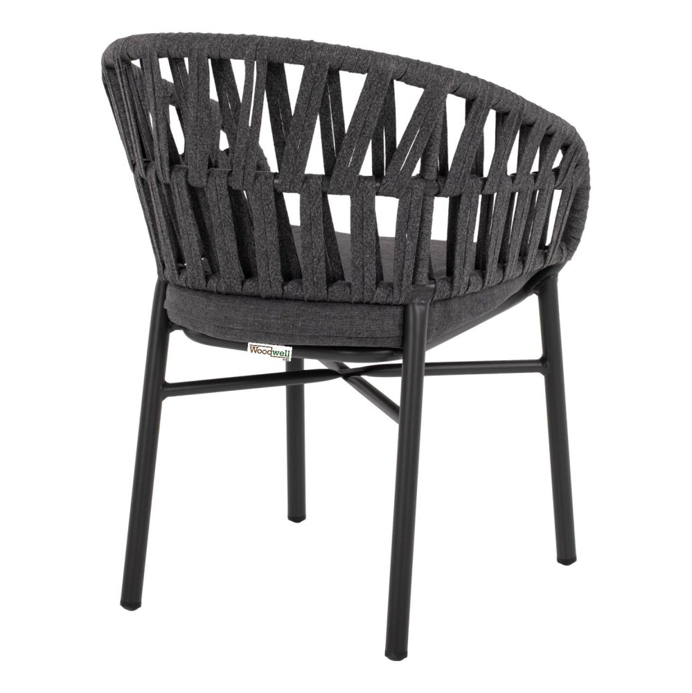 SESSEL ALUMINIUM ΙΝ ANTHRAZIT MIT ANTHRAZIT-FARBENDEM SEIL 58x57x78 cm