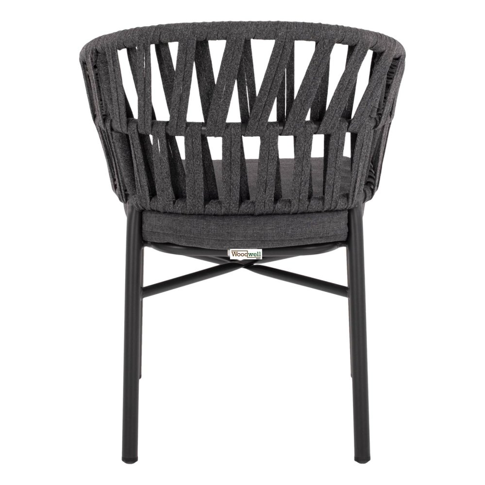 SESSEL ALUMINIUM ΙΝ ANTHRAZIT MIT ANTHRAZIT-FARBENDEM SEIL 58x57x78 cm