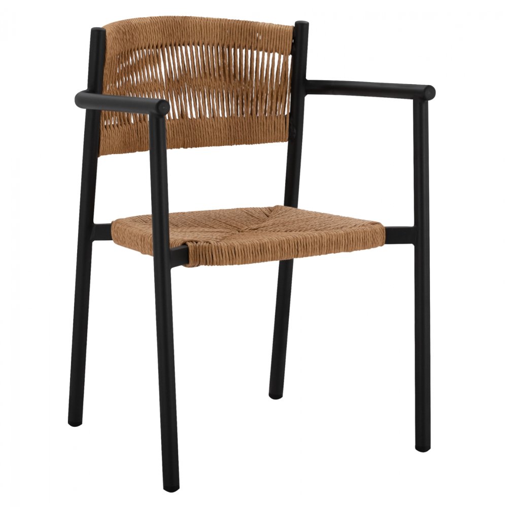 SESSEL AUS ANTHRAZIT ALUMINIUM MIT PE SEIL