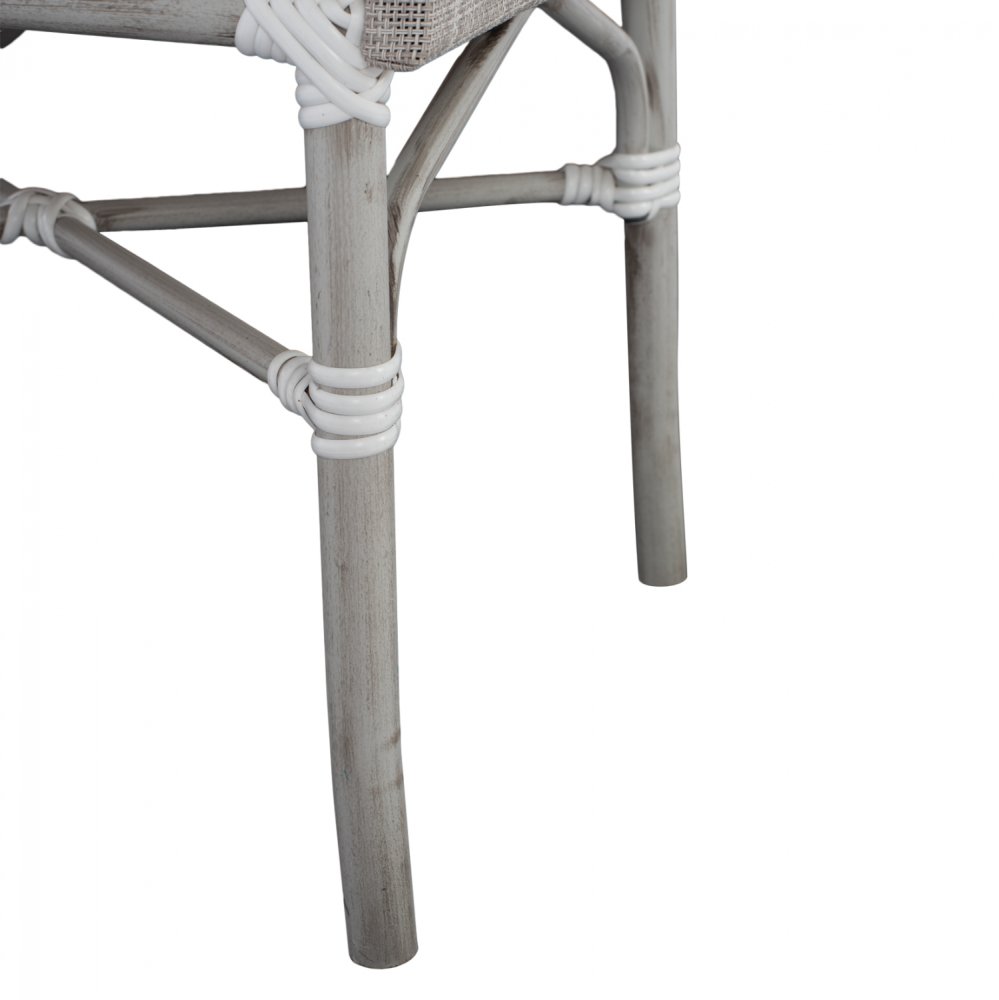 Aluminiumsessel in Bambus-Optik in Grau 57 x 57 x 83 cm