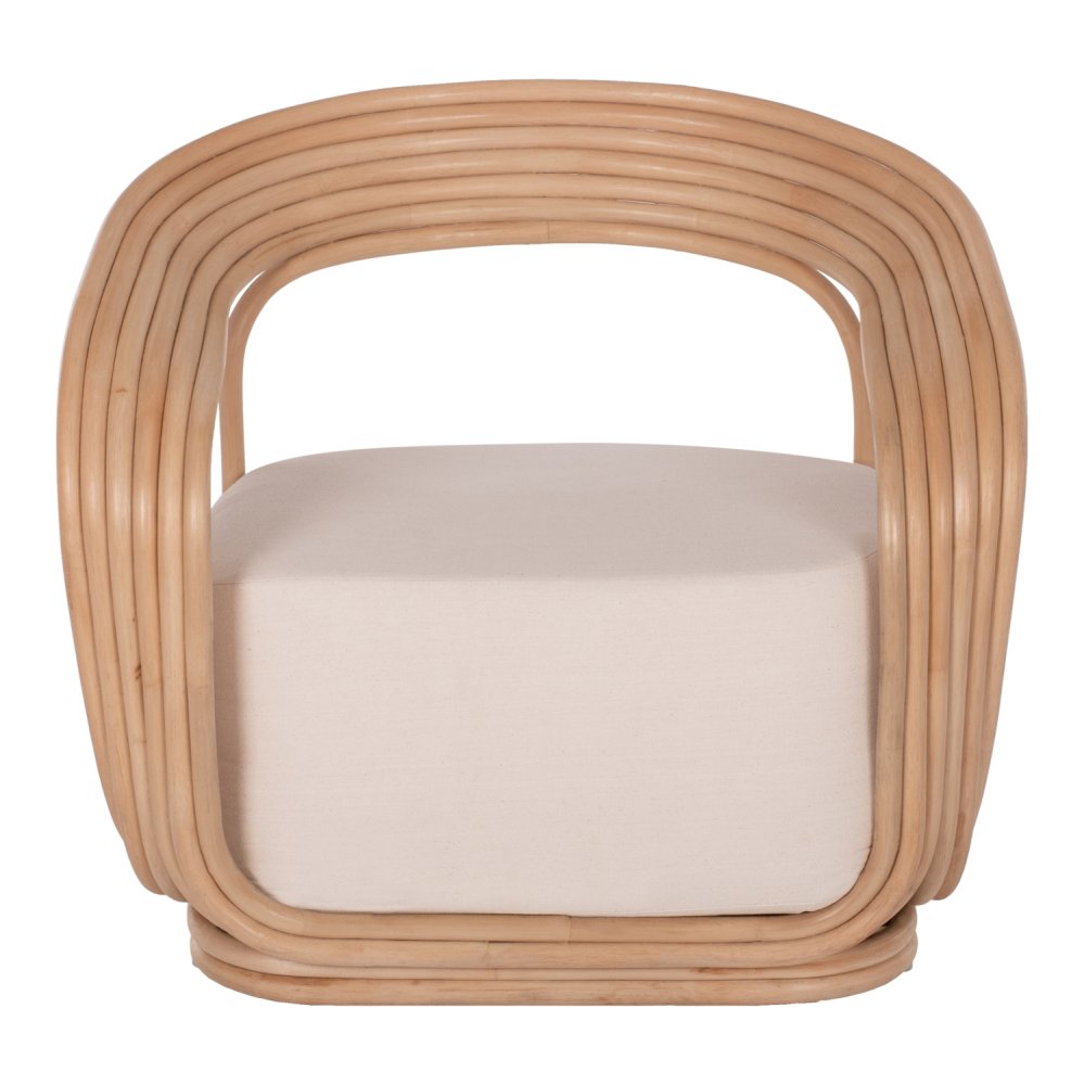 SESSEL HERZOGIN RATTAN MIT GROSSEM KISSEN 81x59x70 cm