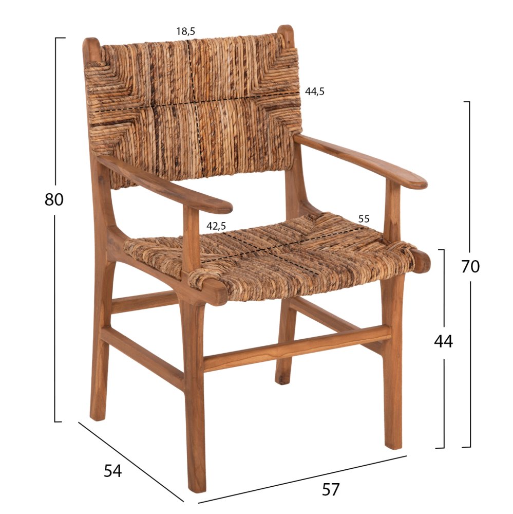 PROFESSIONELLER SESSEL AUS MASSIVEM TEAKHOLZ MIT MATTE