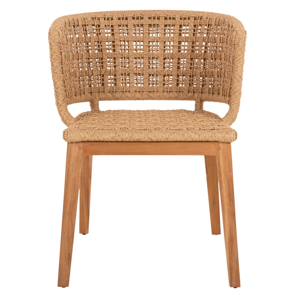 ARMCHAIR INDOORS FARLEY TEAK WOOD-SYNTHETIC ROPE-NATURAL COLOR 57x58x86Hcm