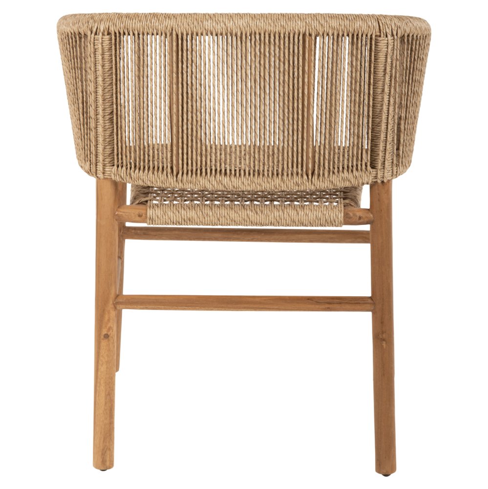 ARMCHAIR IRVINE TEAK WOOD-SYNTHETIC ROPE IN NATURAL COLOR 64x56x76Hcm
