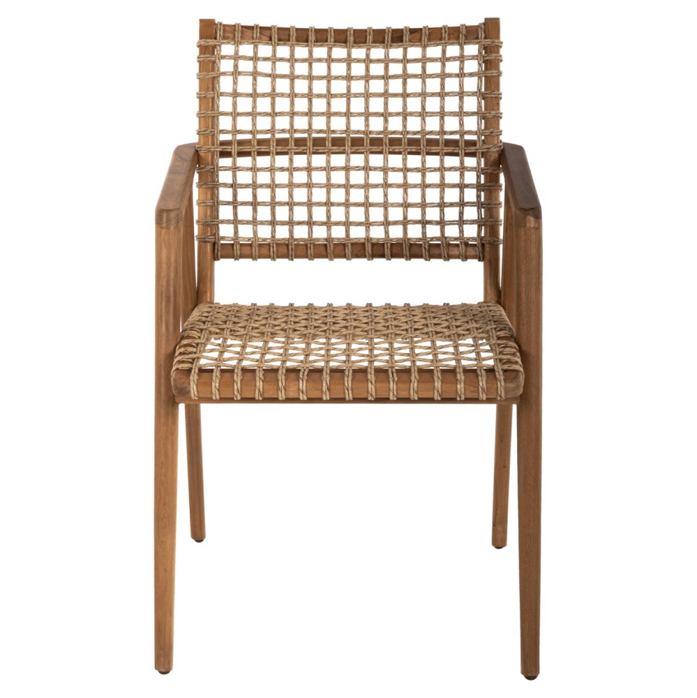 ARMCHAIR VAYA TEAK WOOD-SYNTHETIC ROPE IN NATURAL COLOR 54x59x84Hcm