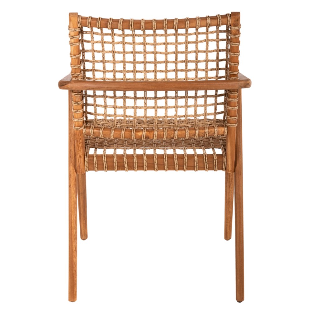 ARMCHAIR VAYA TEAK WOOD-SYNTHETIC ROPE IN NATURAL COLOR 54x59x84Hcm