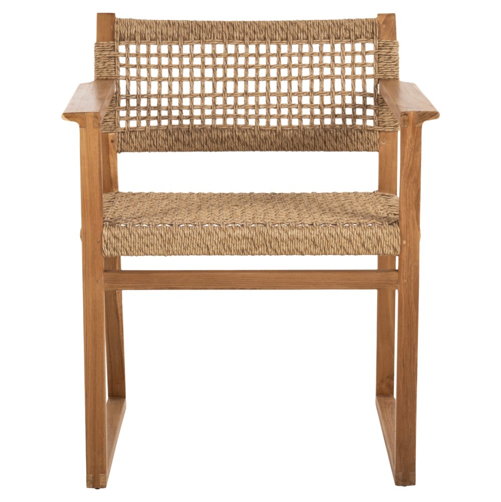 ARMCHAIR NARLEY TEAK WOOD-SYNTHETIC ROPE IN NATURAL COLOR 61x53x76Hcm