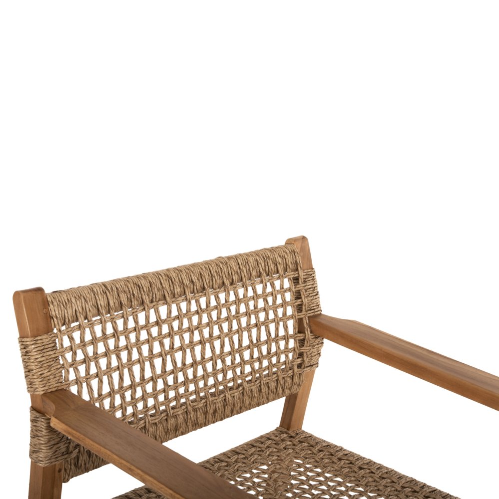 ARMCHAIR NARLEY TEAK WOOD-SYNTHETIC ROPE IN NATURAL COLOR 61x53x76Hcm