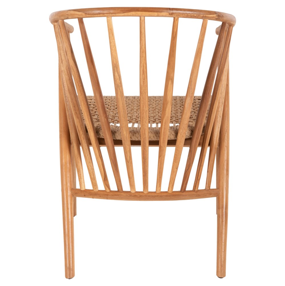 ARMCHAIR PERMAINE TEAK WOOD-SYNTHETIC ROPE IN NATURAL COLOR 60x63x82Hcm