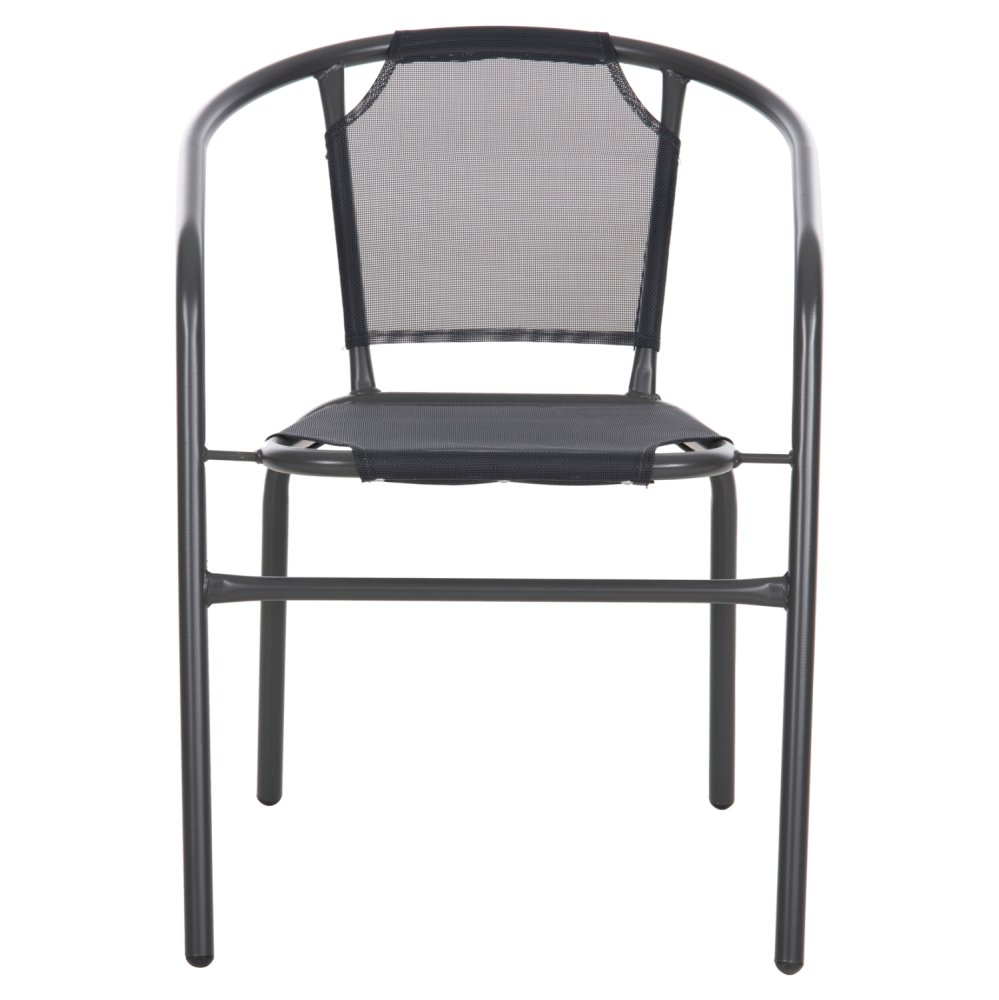 SESSEL OUTDOOR METALL & TEXTILENE IN GRAU 55x58x72Hcm