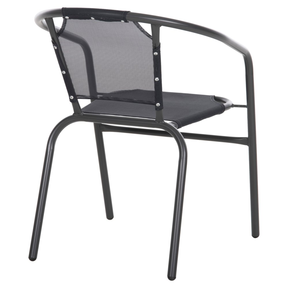 SESSEL OUTDOOR METALL & TEXTILENE IN GRAU 55x58x72Hcm