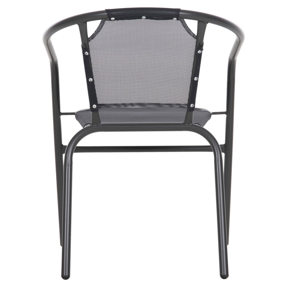 SESSEL OUTDOOR METALL & TEXTILENE IN GRAU 55x58x72Hcm