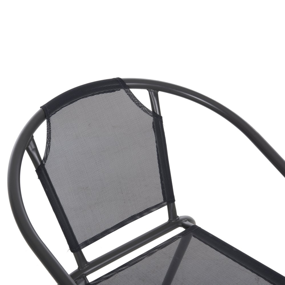 SESSEL OUTDOOR METALL & TEXTILENE IN GRAU 55x58x72Hcm