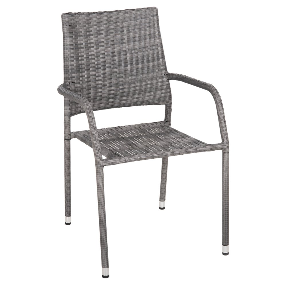 SESSEL OUTDOOR MORNER METALL-GRAU GEFLOCHTEN 55x58x87H