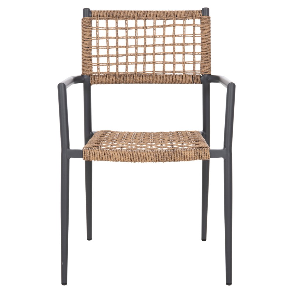SESSEL TRILAN ALUMINIUM IN ANTHRAZIT-KUNSTRATTAN IN NATUR 57x59x85Hcm