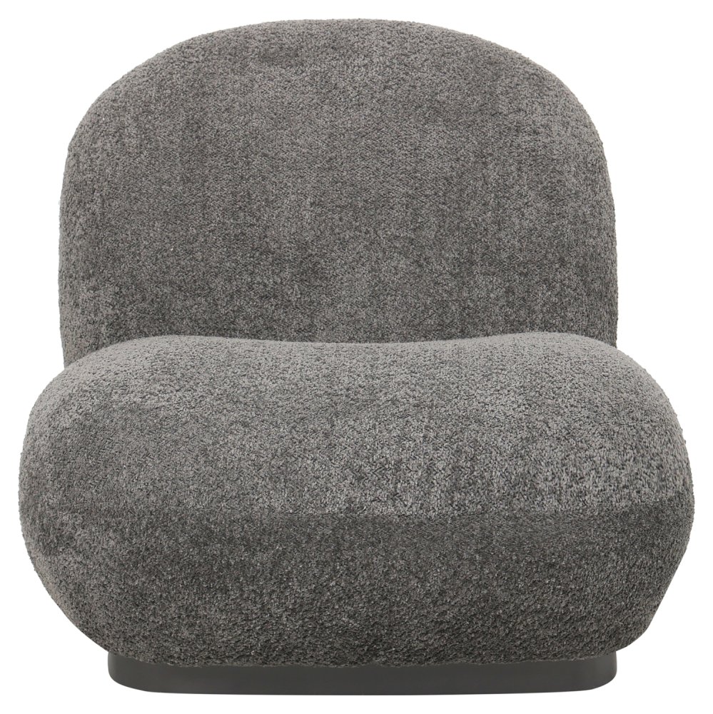 ARMCHAIR GREY BOUCLE FABRIC 85x82x77Hcm