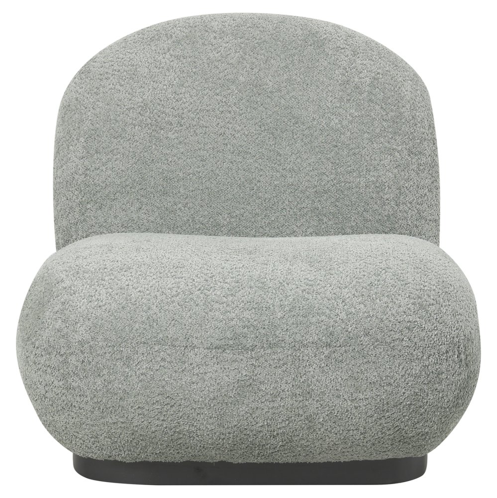 ARMCHAIR PISTACHIO GREEN BOUCLE FABRIC 85x82x77Hcm