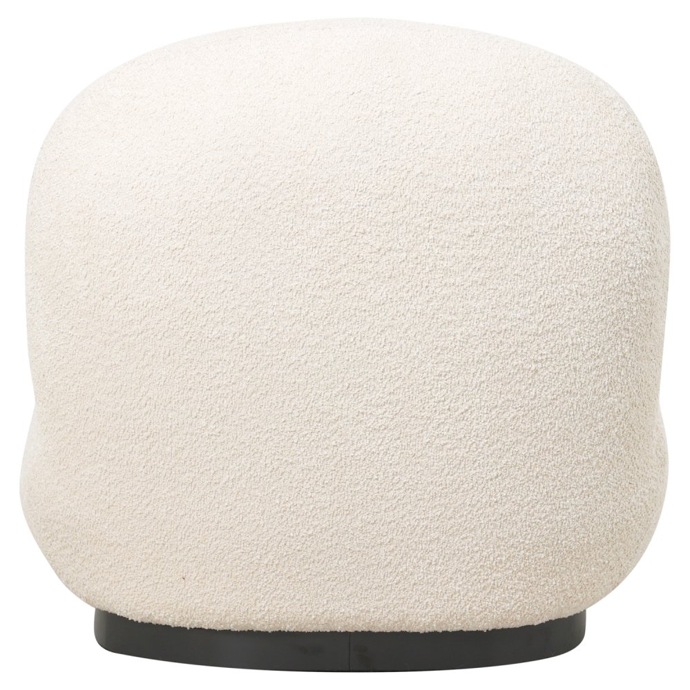ARMCHAIR ECRU BOUCLE FABRIC 85x82x77Hcm